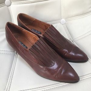 Vintage Nickels Stylish Leather Brown Dress Shoes